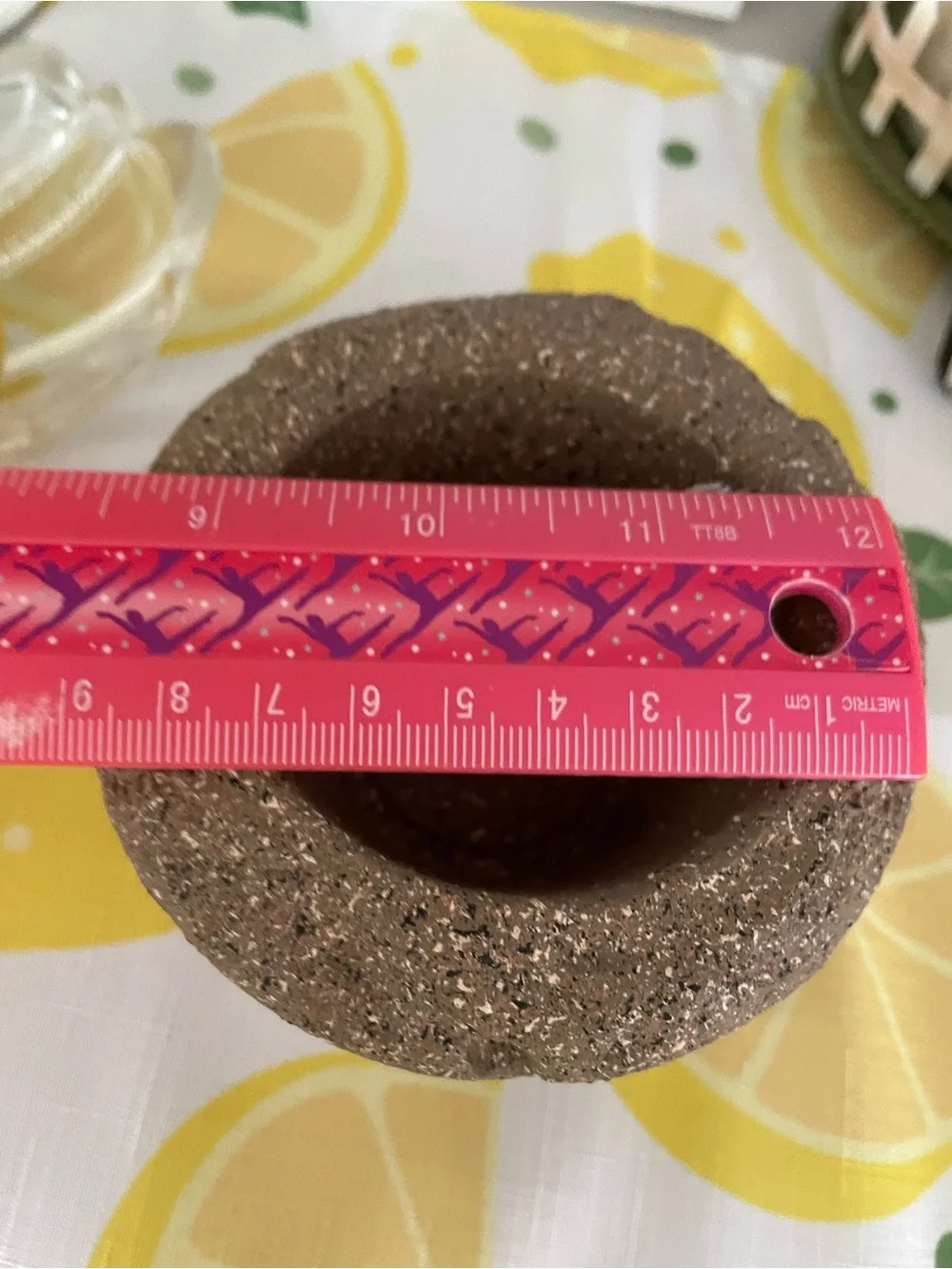 Speckled Brown Terra Cotta Planter Pot or candle holder
